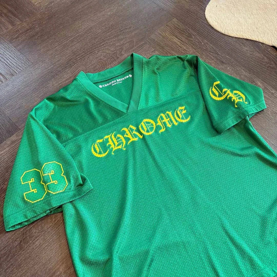 Chrome Hearts Sports Mesh Warm Up Short Sleeve Jersey Green