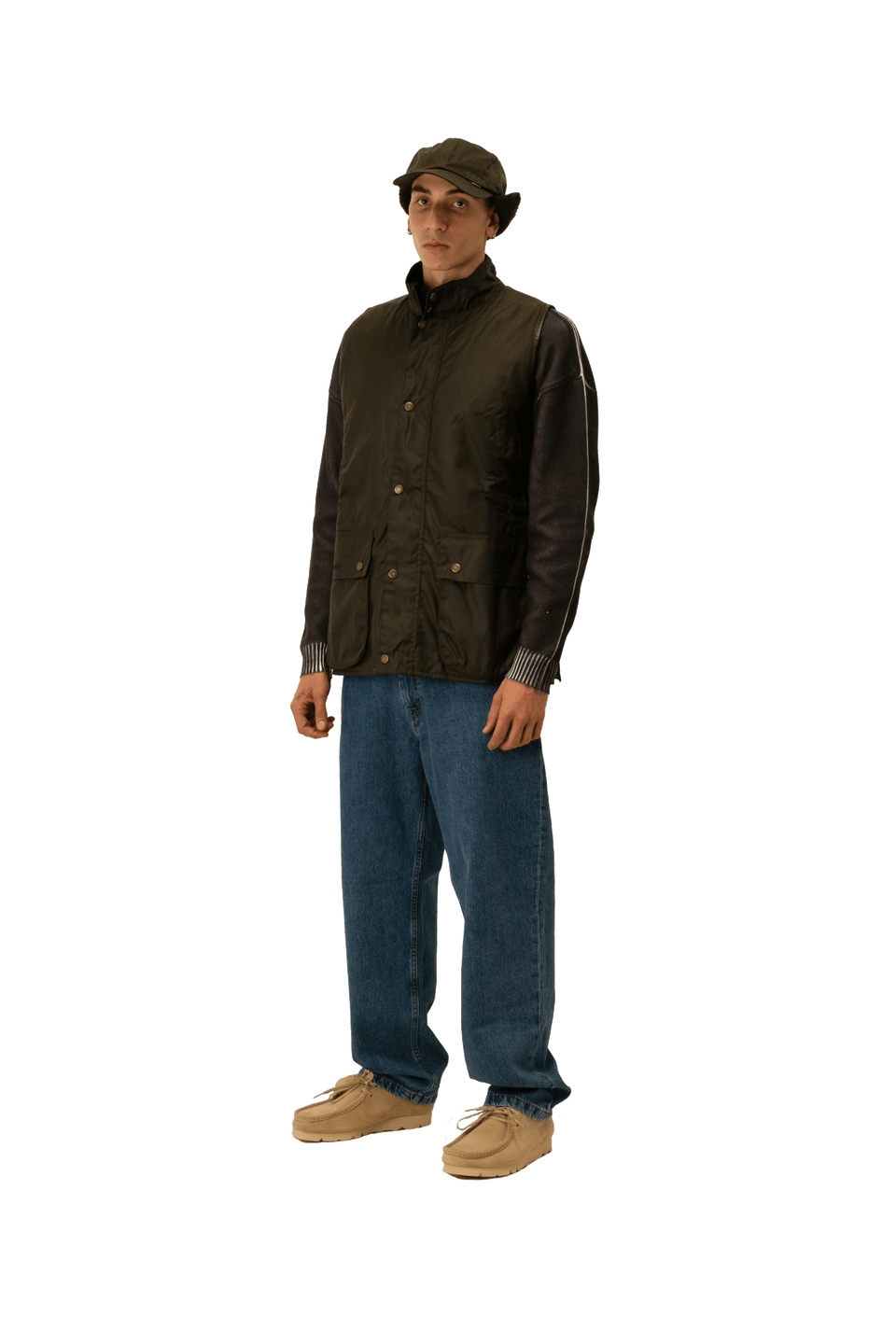 Barbour Wax Gilet x Baracuta