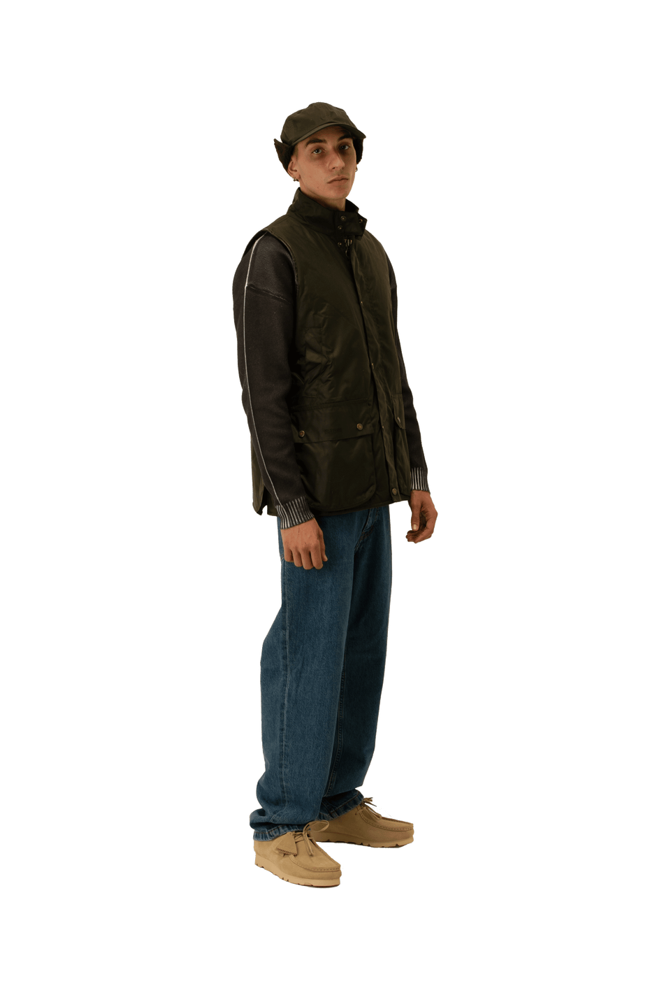 Barbour Wax Gilet x Baracuta