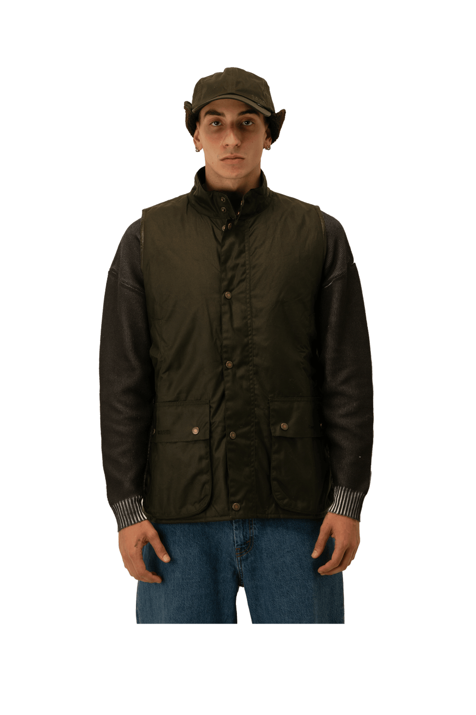 Barbour Wax Gilet x Baracuta