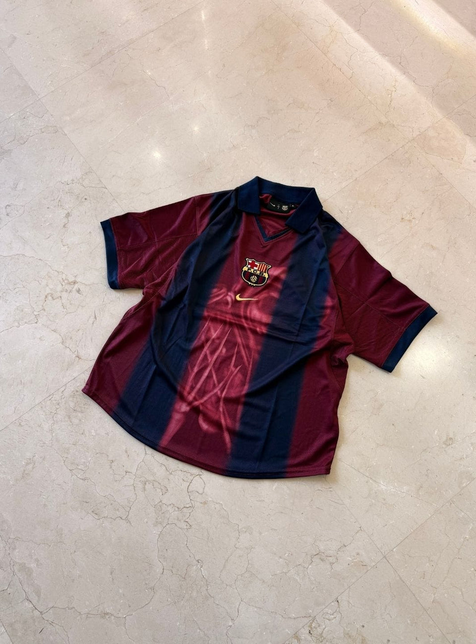 Cactus Jack Travis Scott x Nike x FC Barcelona Retro 2000/01 Home Skeleton Jersey Multicolor