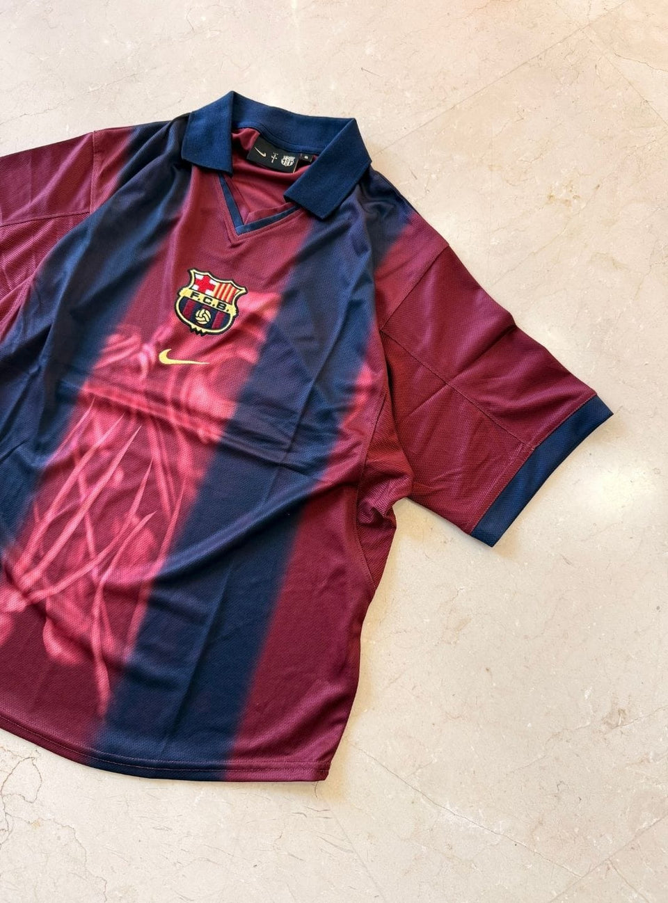 Cactus Jack Travis Scott x Nike x FC Barcelona Retro 2000/01 Home Skeleton Jersey Multicolor