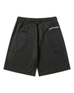 Chrome Hearts Sports Mesh Varsity Shorts Black/Silver