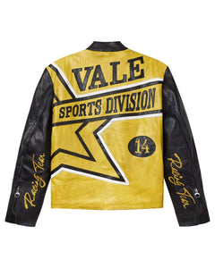 Vale Forever Lotto Motocroxxx Leather Jacket Yellow/Black