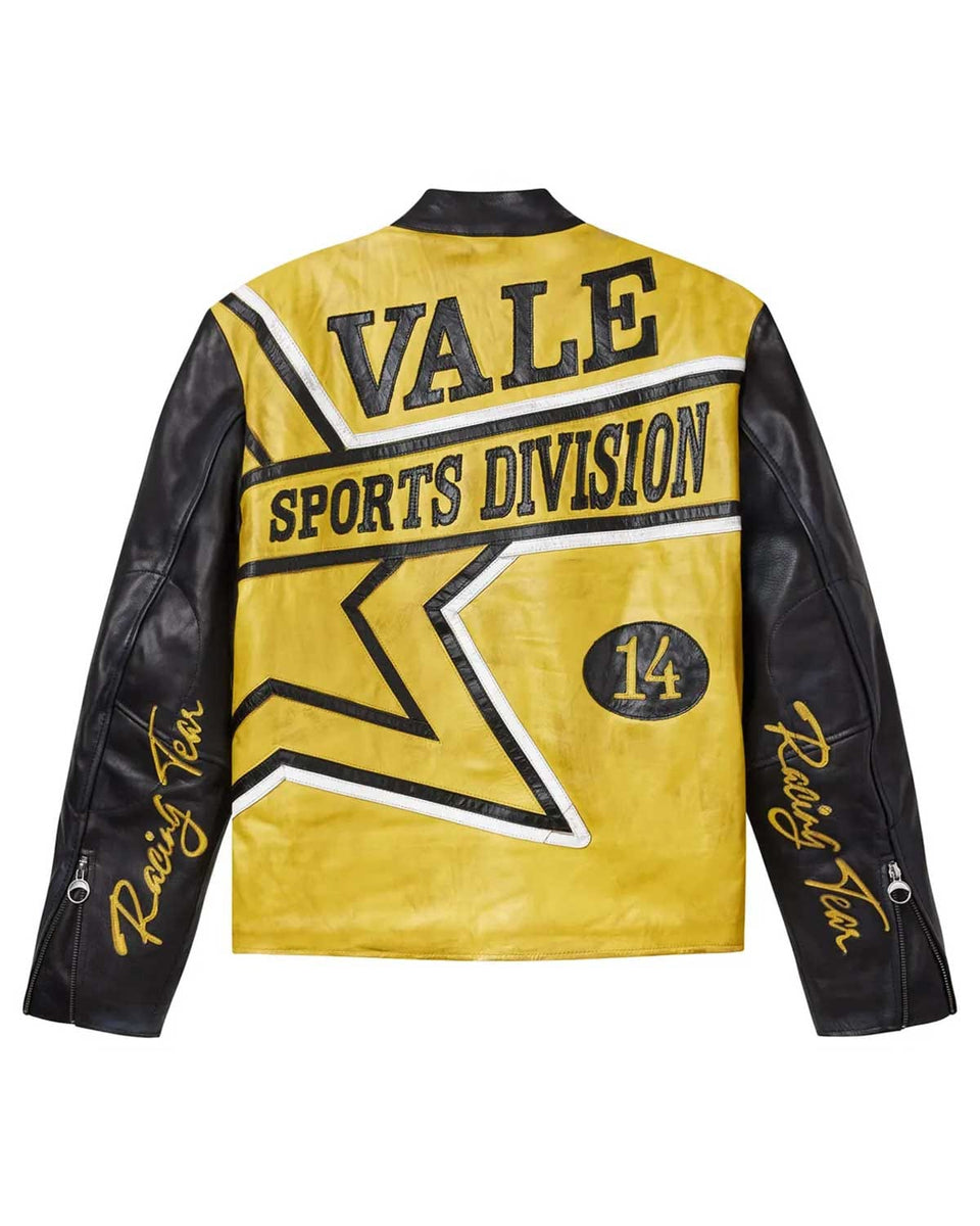 Vale Forever Lotto Motocroxxx Leather Jacket Yellow/Black