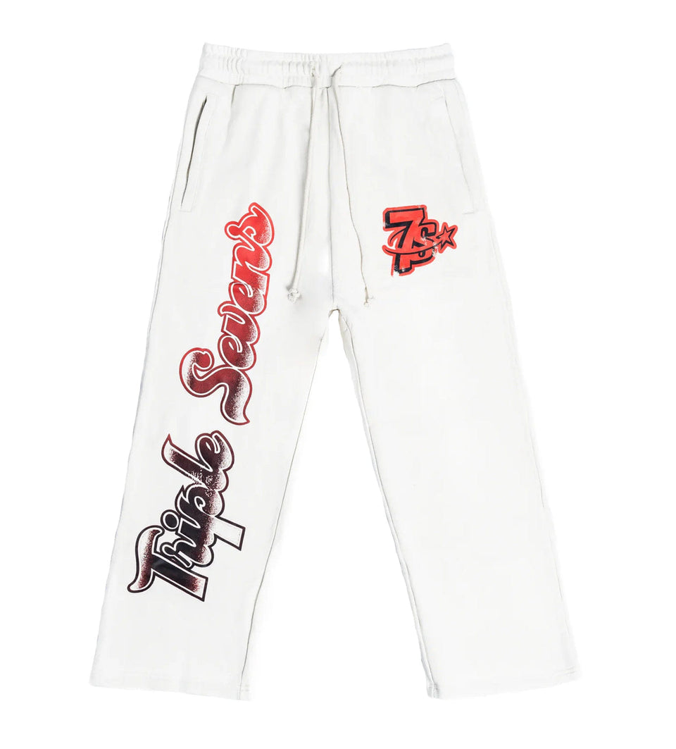 Triple Seven Triple Sevens All Star Sweatpants White/Red