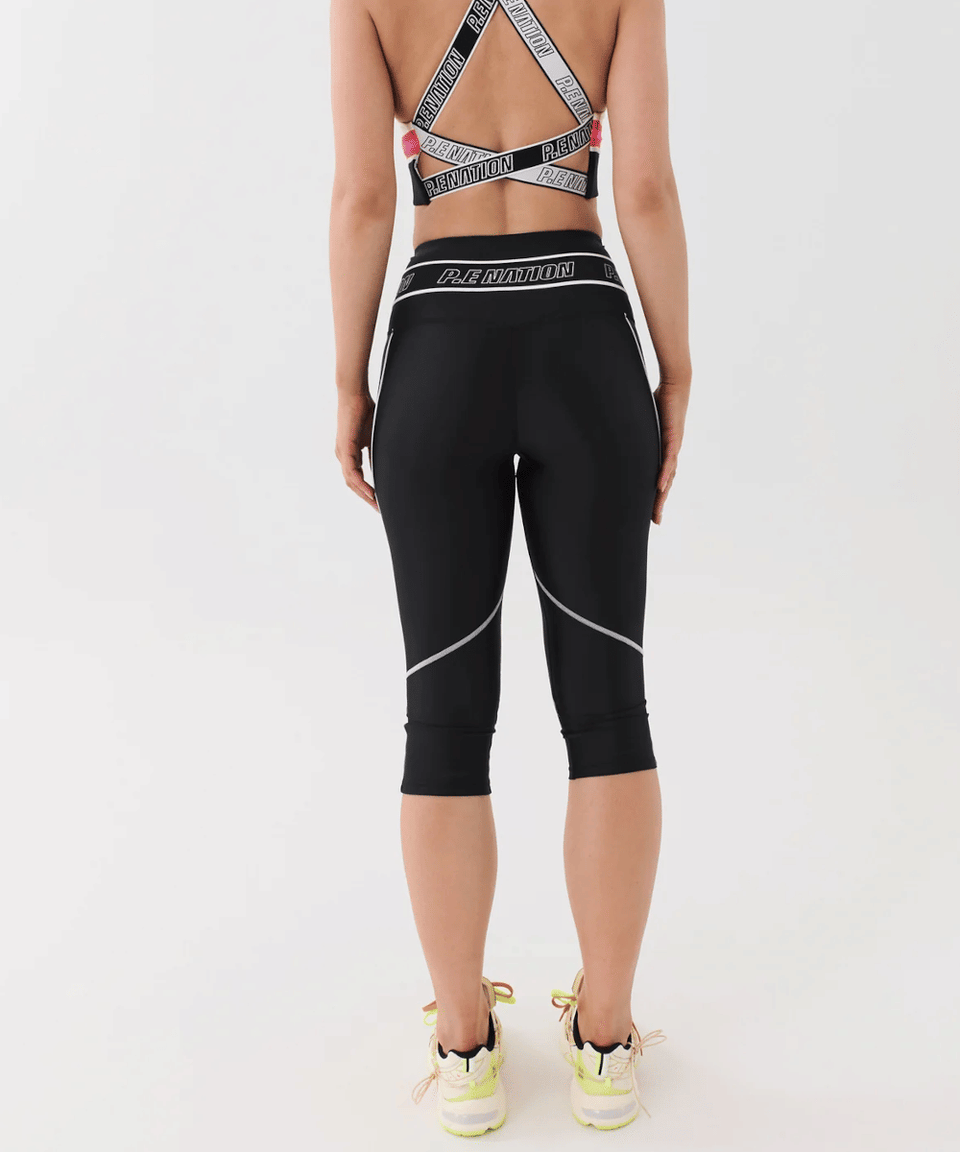 P.E Nation Reformer Crop Legging (Black)