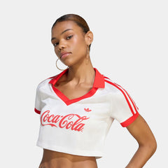 adidas Coca Cola Cropped Womens Jersey (Core White)