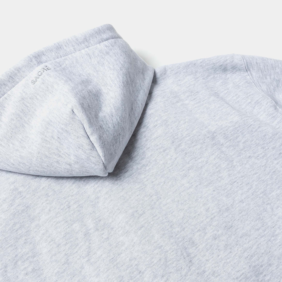 SACRE Soft Fleece Zip Up Womens Hoodie (Grey)