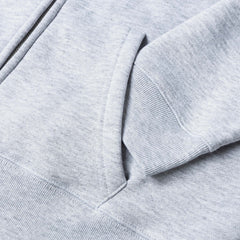 SACRE Soft Fleece Zip Up Womens Hoodie (Grey)