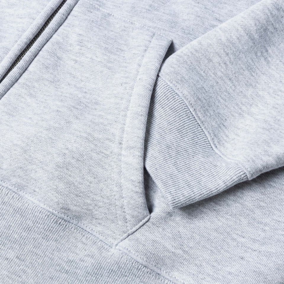 SACRE Soft Fleece Zip Up Womens Hoodie (Grey)