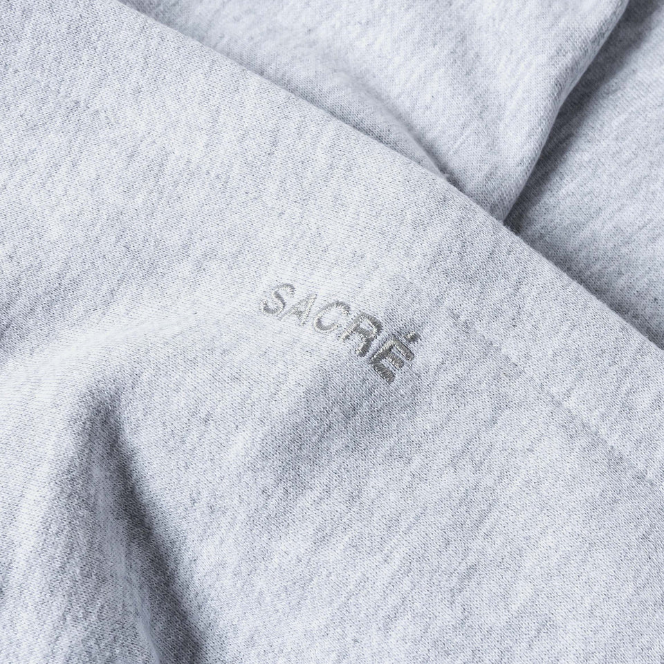 SACRE Soft Fleece Zip Up Womens Hoodie (Grey)