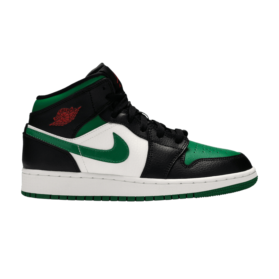 Air Jordan 1 Mid GS Black Pine Green
