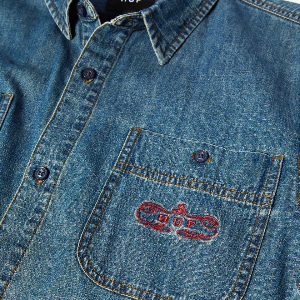 HUF Worldwide Clothiers Denim Shirt Indigo