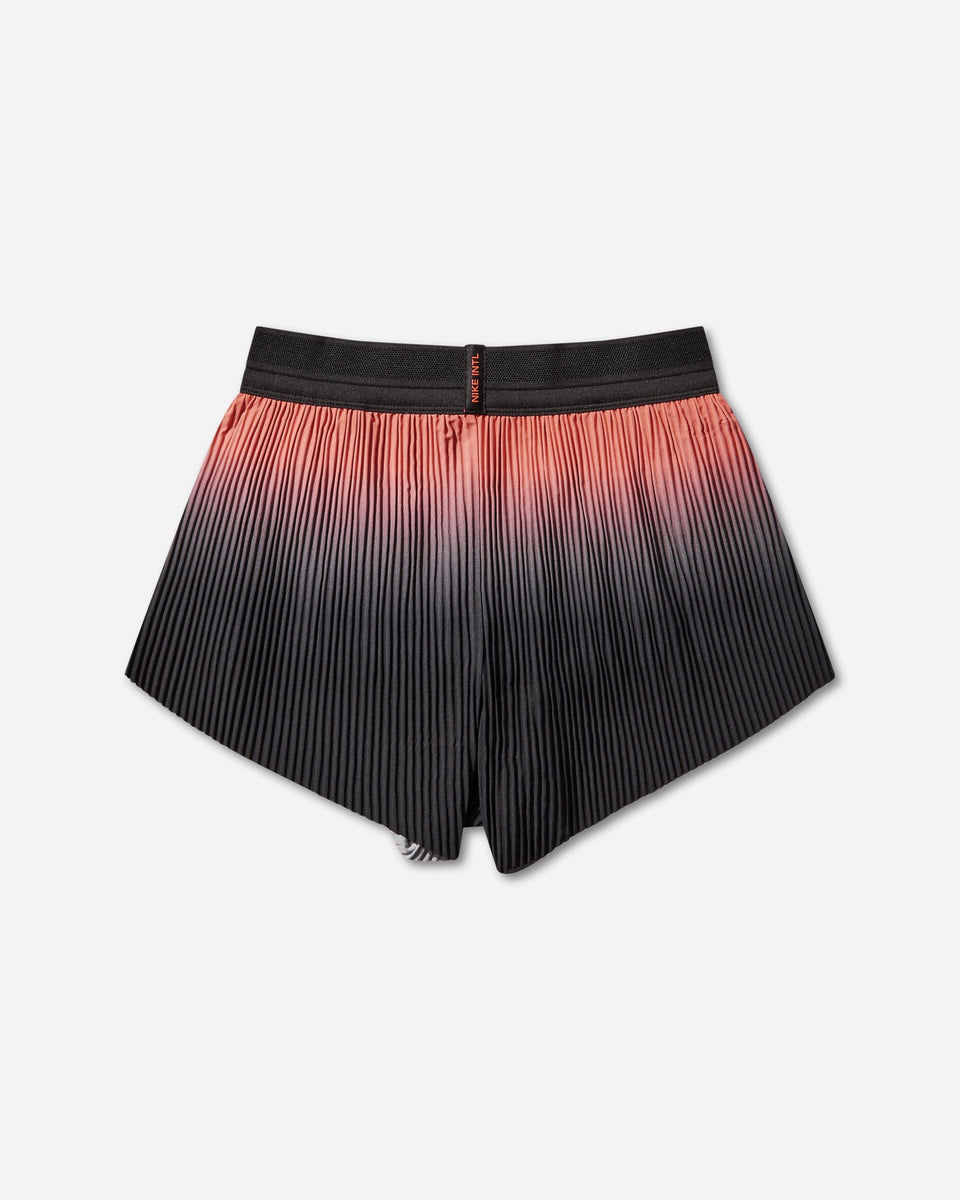 Nike Women's AeroSwift Dri-FIT ADV Mid-Rise 3in Brief-Lined Running Shorts Black / Bright Crimson