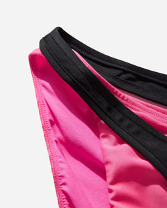 Ottolinger Women's Layered Bikini Bottom Pink / Black
