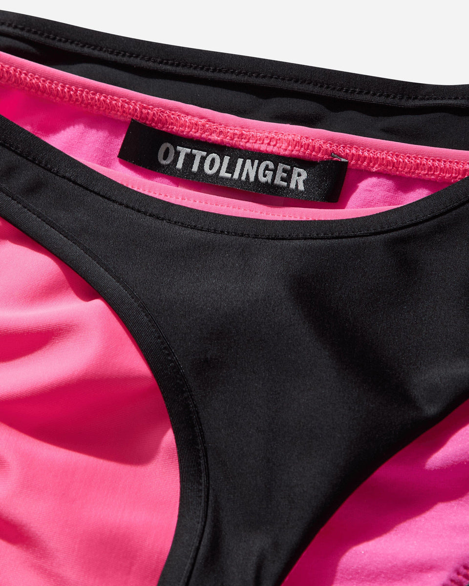 Ottolinger Women's Layered Bikini Bottom Pink / Black