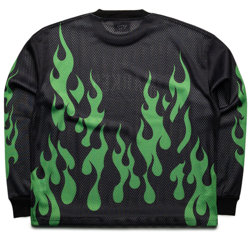 Market Toxic Flames L/S Mesh Tee - Black/Green