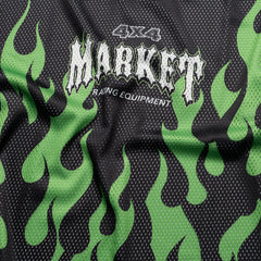Market Toxic Flames L/S Mesh Tee - Black/Green