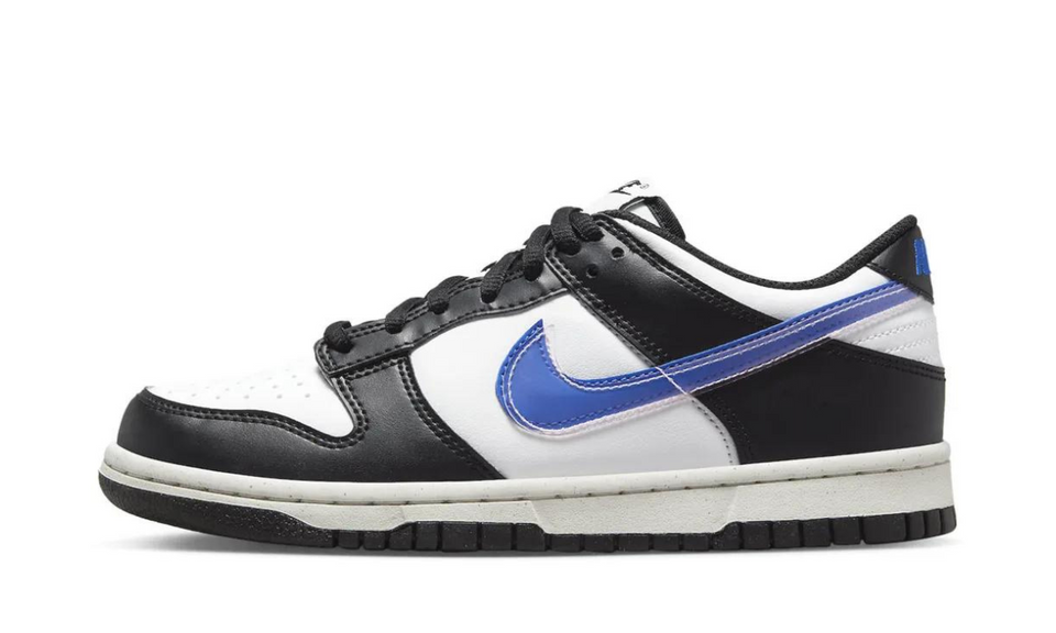 Nike Dunk Low Panda Blue Swoosh