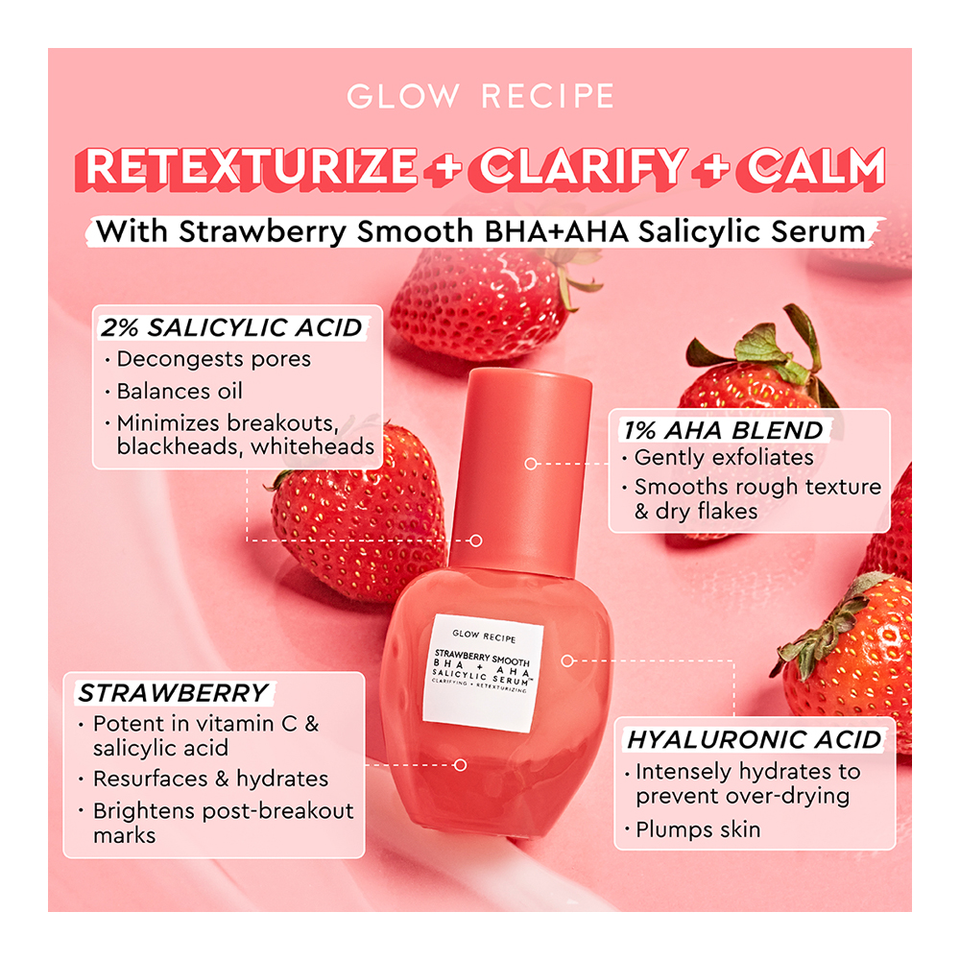 Strawberry Smooth BHA + AHA Salicylic Serum