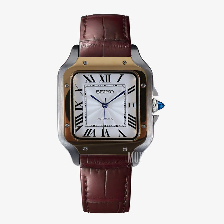 Santeiko White Brown Leather