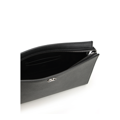 Grained Leather Pouch