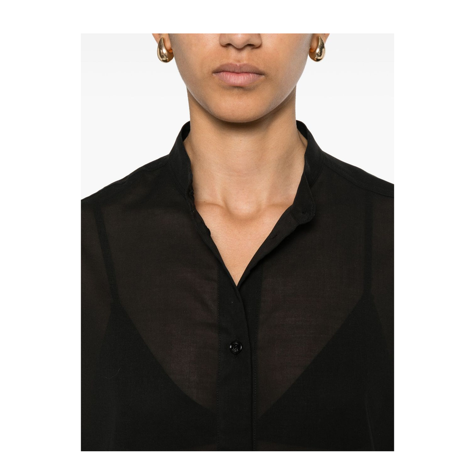 Stand Collar Organic Cotton Shirt