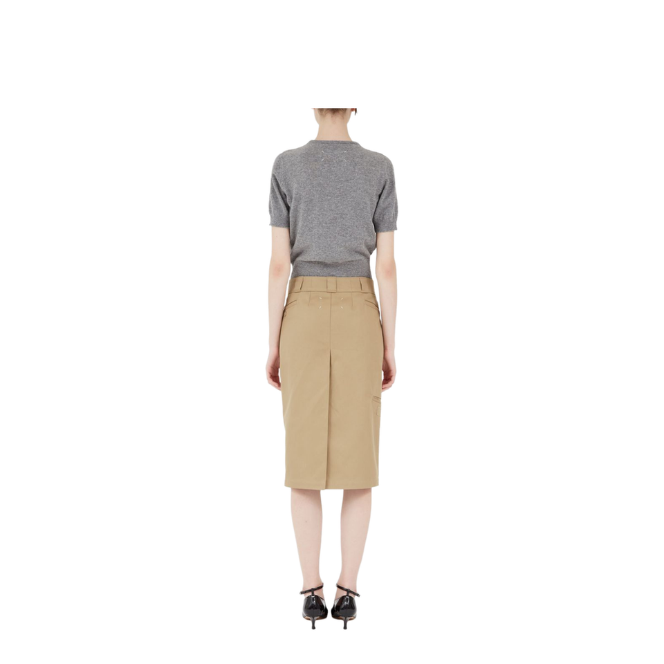 Skater Chino Midi Skirt