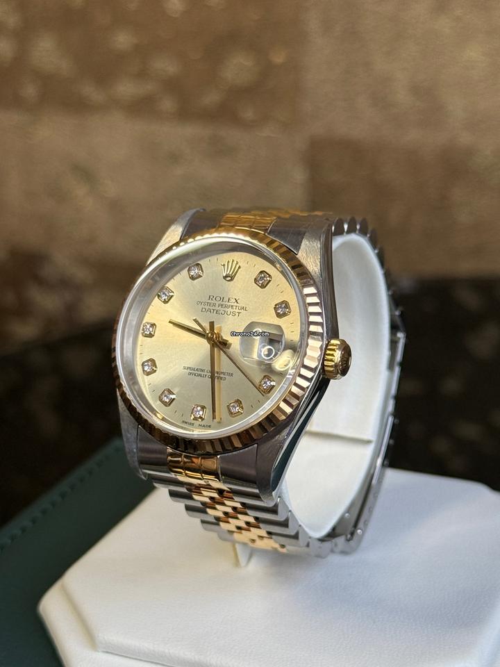 Rolex | Datejust | 16233 | Gold/Steel | 36 mm | Gold/Steel | Silver | Automatic