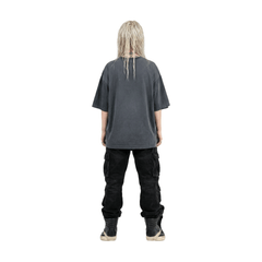 Travis Scott Cactus Jack x Futbol Club Barcelona Washed Spray Logo Tee Grey (SS25)