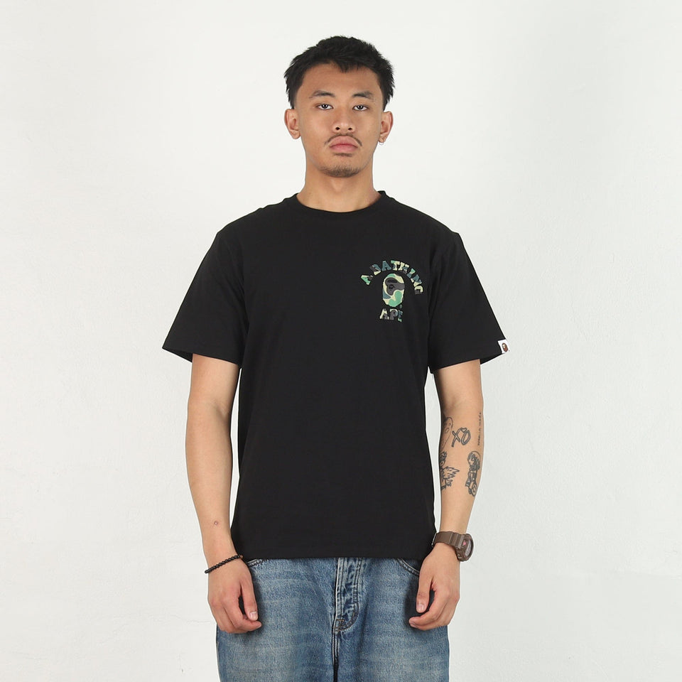 BAPE ABC Camo College Ats T-Shirt - Black/Green