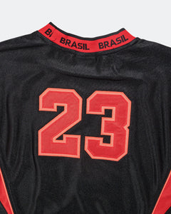 Air Jordan Womens Jordan Brooklyn T-Shirt Dress - Black/University Red