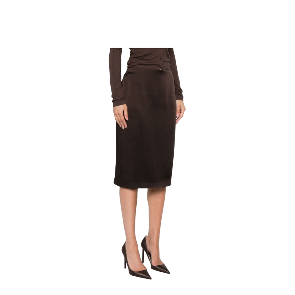 Satin Midi Skirt