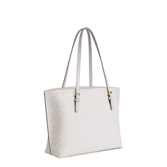Mollie Tote Bag In Signature Canvas White