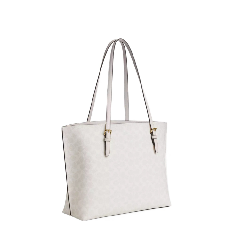 Mollie Tote Bag In Signature Canvas White