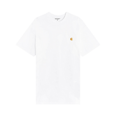 Carhartt WIP Shorts-Sleeve Chase T-Shirt White/Gold