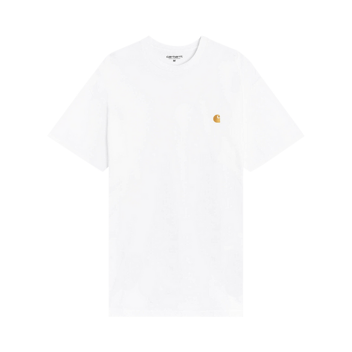 Carhartt WIP Shorts-Sleeve Chase T-Shirt White/Gold