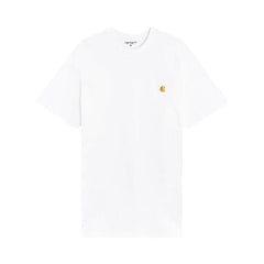 Carhartt WIP Shorts-Sleeve Chase T-Shirt White/Gold