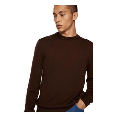 J.lindeberg Keane Merino Crew Neck Sweater Bitter Chocolate
