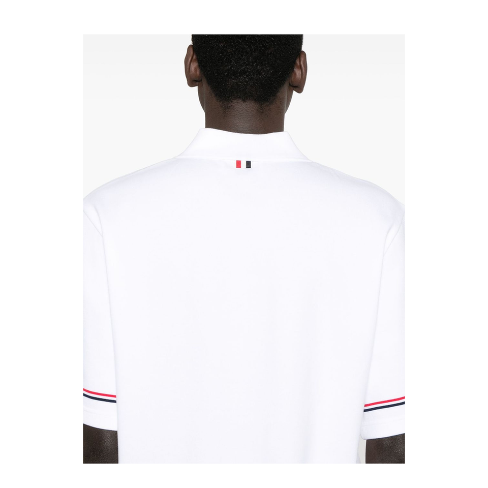 Rugby Fit RWB Stripe Shorts Sleeve Polo Shirt