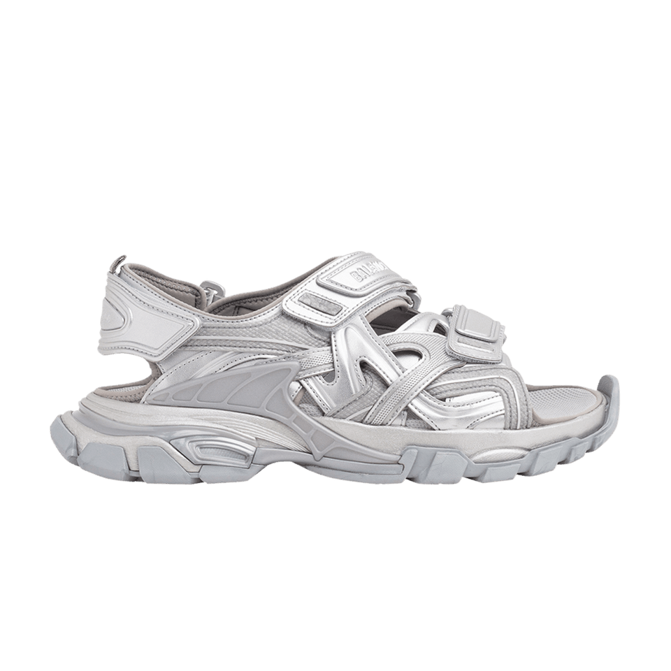 Balenciaga Track Sandal Silver Metallic