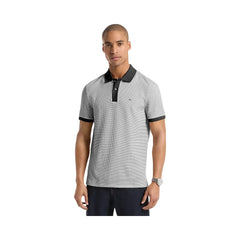 Michael Kors Waffle Stretch Cotton Polo Shirt Black