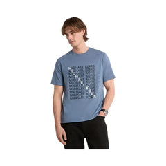 Michael Kors Graphic Logo Cotton Jersey T-Shirt DENIM