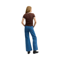 Coach Sculpted C Denim Pants In Organic Cotton in Medium Blue
