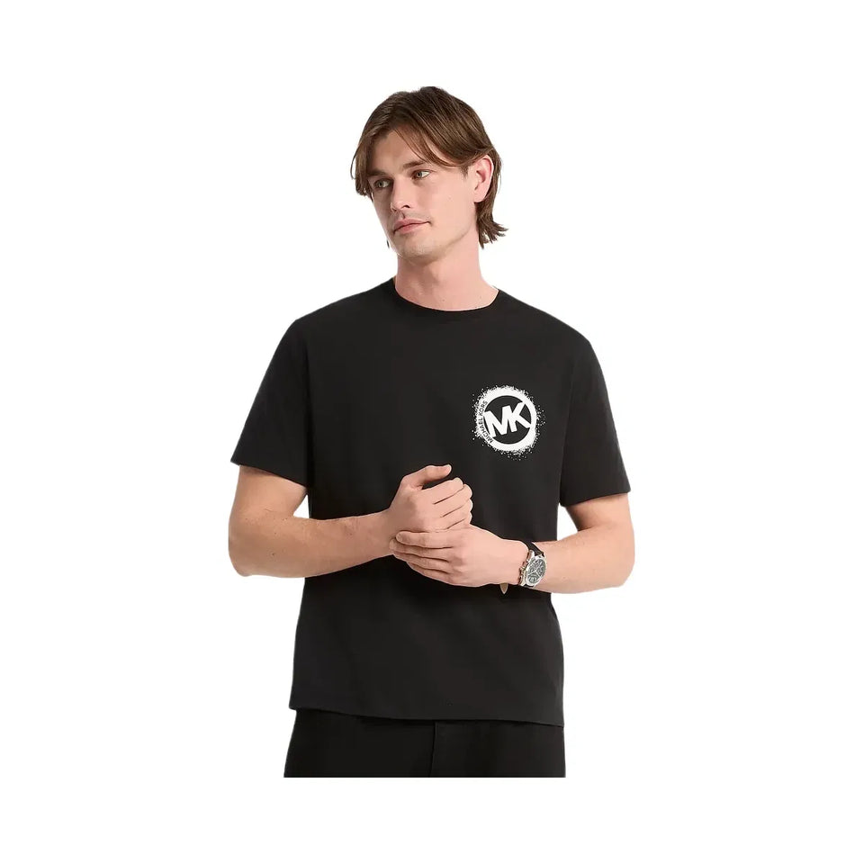 Michael Kors Graphic Logo Cotton Jersey T-Shirt BLACK