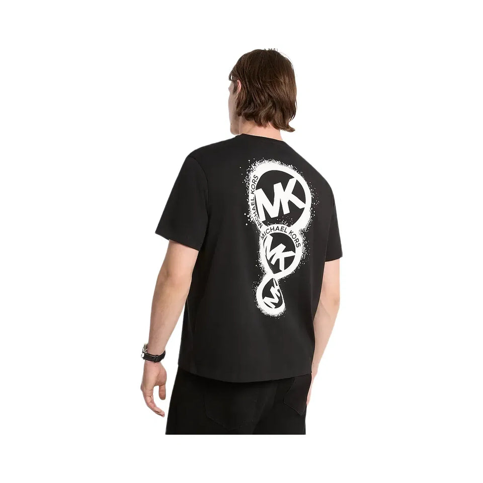 Michael Kors Graphic Logo Cotton Jersey T-Shirt BLACK
