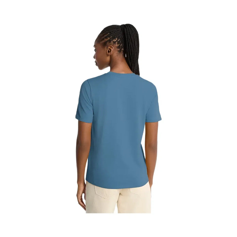 Michael Kors Sequined Logo Cotton T-Shirt DK CHAMBRAY
