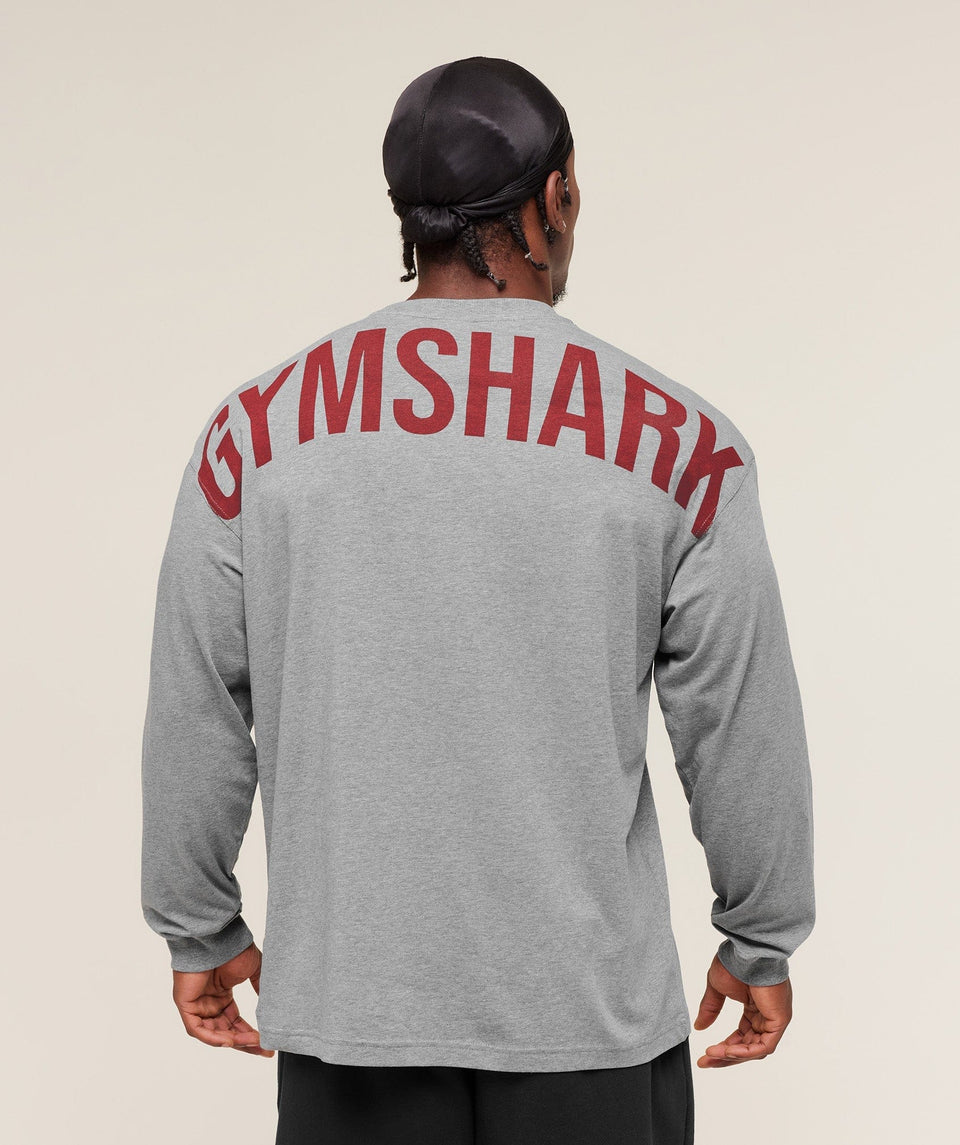 Gymshark Power Long Sleeve T-Shirt Charcoal Core Marl