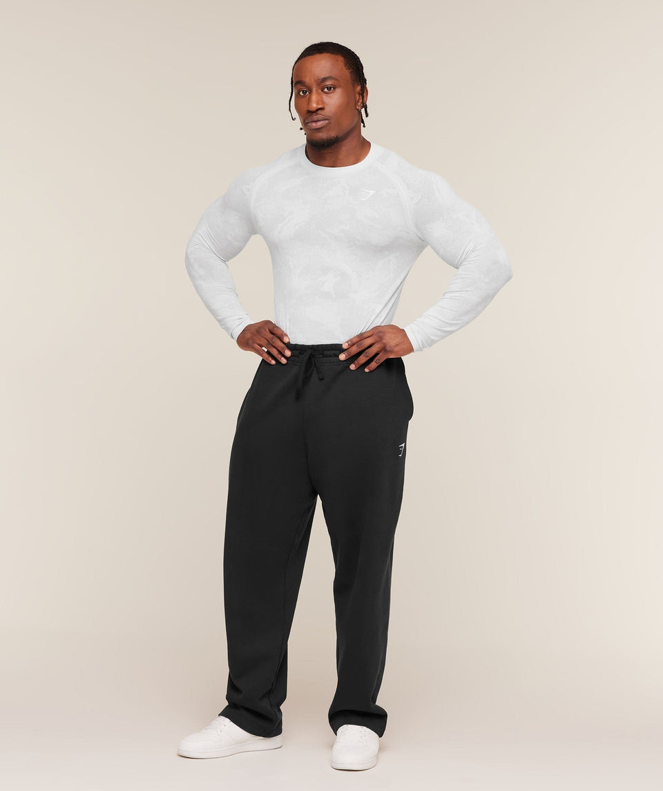 Gymshark Geo Seamless Long Sleeve T-Shirt Black